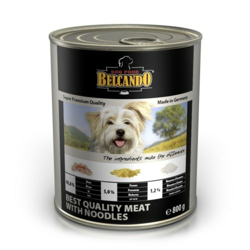 BELCANDO Консервы для собак Belcando Super Premium с отборным мясом и лапшой