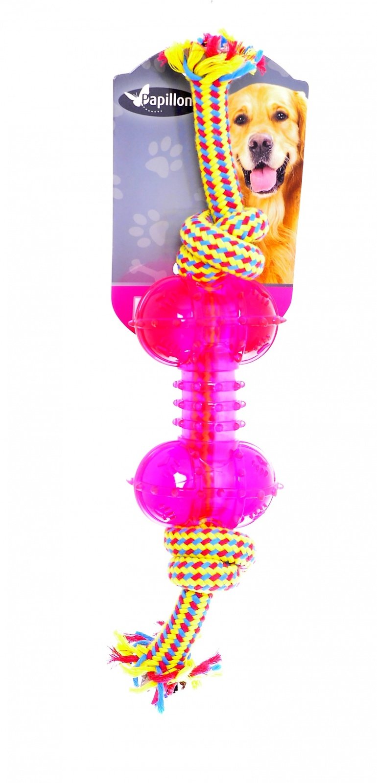 Papillon Papillon игрушка для собак 'Плетеная веревка с пластиковой косточкой' (33 см)