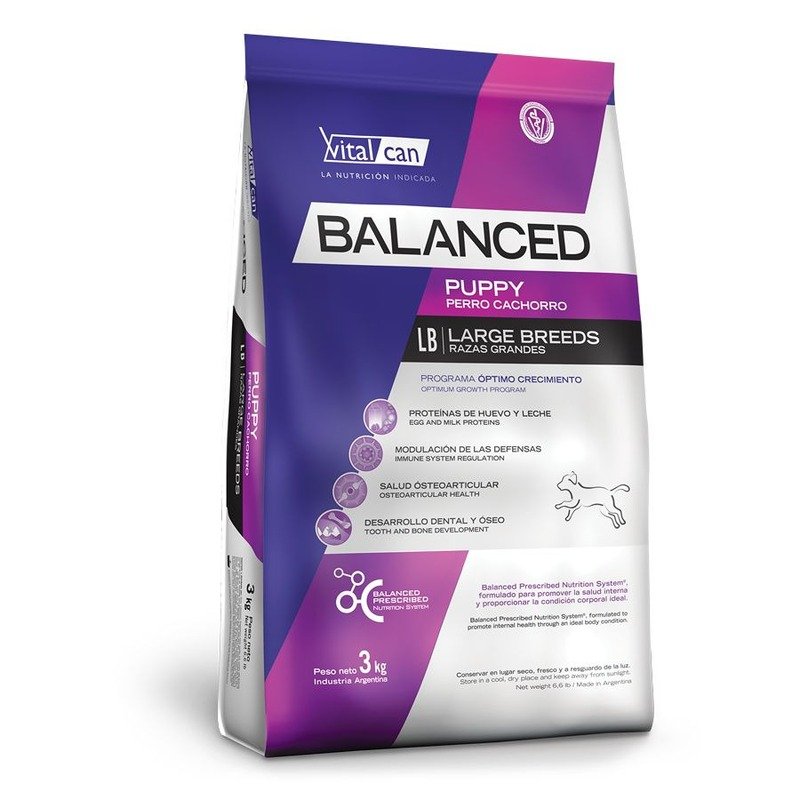 Vitalcan Balanced Dog Puppy сухой корм для щенков крупных пород, с курицей - 3 кг