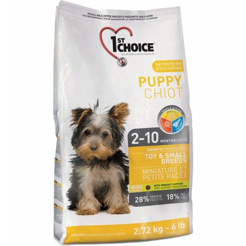 1st CHOICE 1st Choice Puppy для щенков миниатюрных и мелких пород с курицей - 1 кг