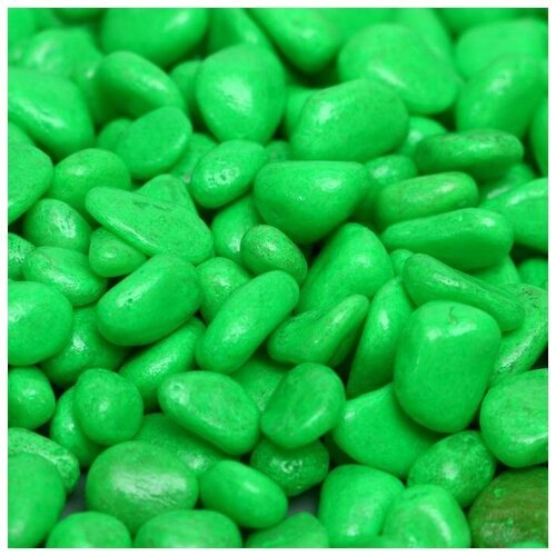 DECOR DE Грунт декоративный, флуоресцентный, зеленый, фр. 5-10 мм, 350 г