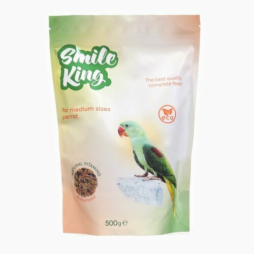 Smile King Корм Smile King для среднего попугая, 500 г