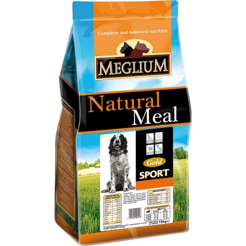 MEGLIUM Сухой корм Meglium Sport Gold для активных собак с курицей и говядиной - 3 кг