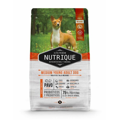 Vitalcan Nutrique Dog Adult сухой корм для взрослых собак средних пород с индейкой - 12 кг