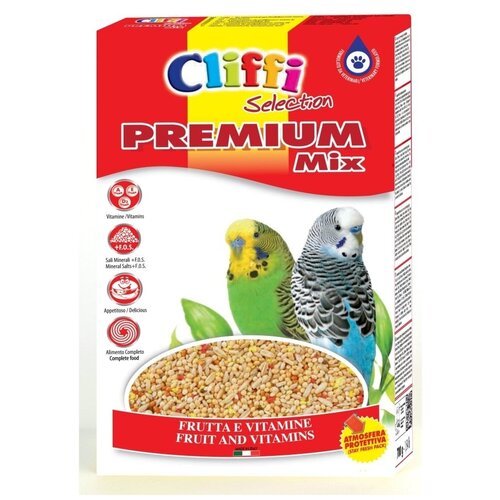 Cliffi (Италия) Для волнистых попугаев (Premium Mix Budgerigars) PCOA009 | Premium Mix Budgerigars 0,8 кг 40332 (2 шт)