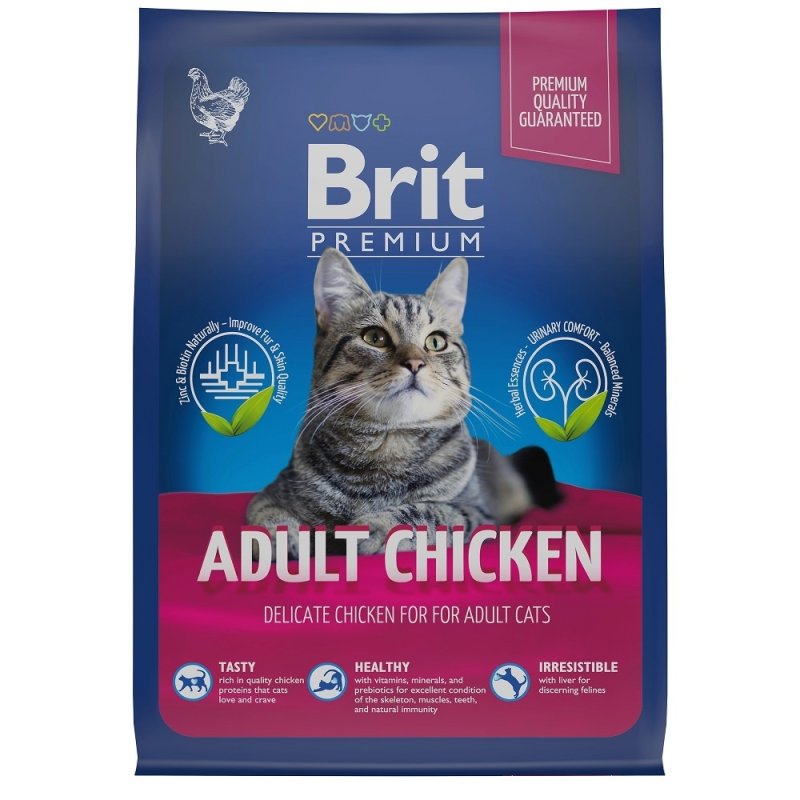 Brit Brit сухой корм премиум класса с курицей для взрослых кошек (400 г)