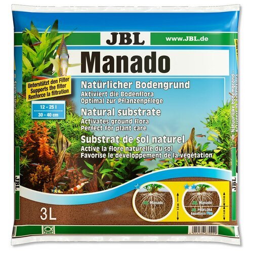 Субстрат питательный JBL Manado, стимулирующий рост растений, 3л