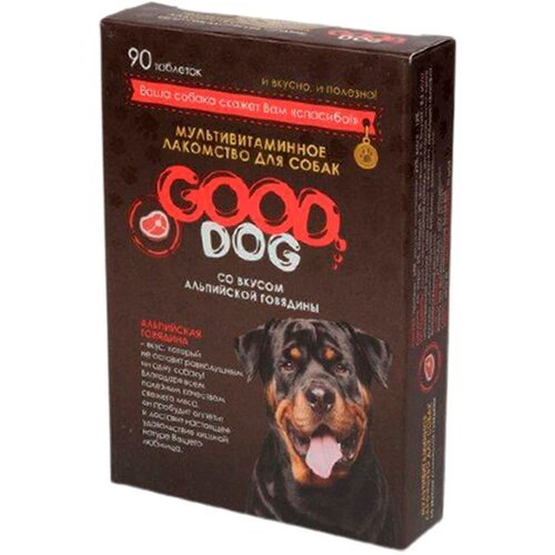 Good Dog Мультивитаминное лакомcтво для Собак со вкусом альпийской говядины 90 таблеток