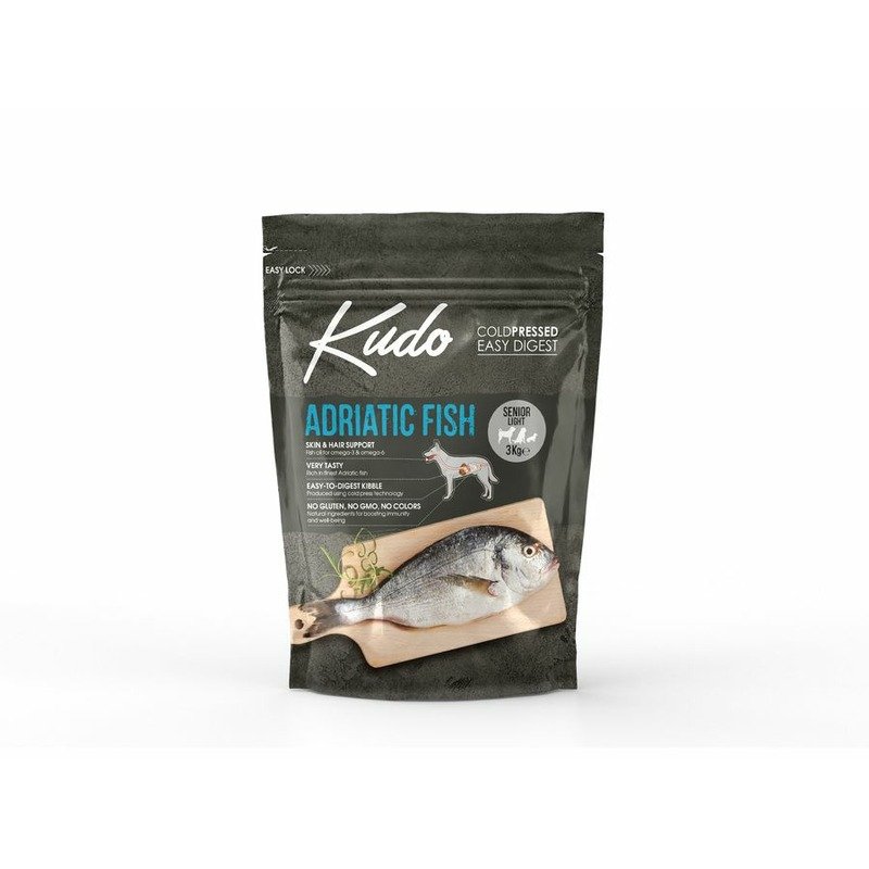 Kudo Kudo Adriatic Fish Adult сухой корм для пожилых склонных к полноте собак всех пород, с рыбой - 3 кг
