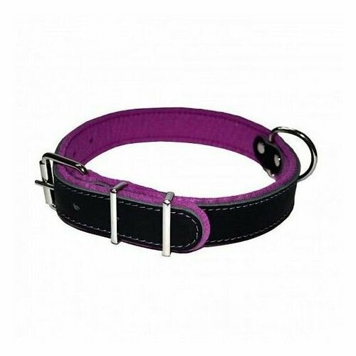 Аркон Ошейник для собак крупных пород, фетр черный-фиолетовый 44 - 58см х 3,5см, 1 шт