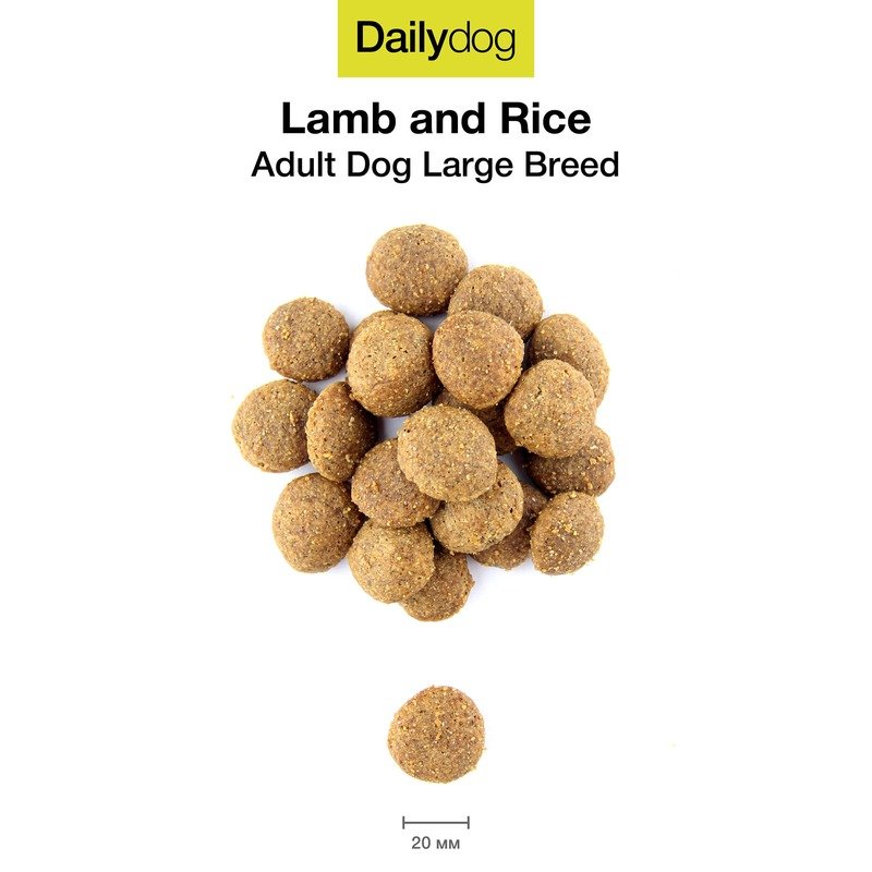 Dailydog Adult Large Breed Lamb and Rice сухой корм для собак крупных пород, с ягненком и рисом - 3 кг