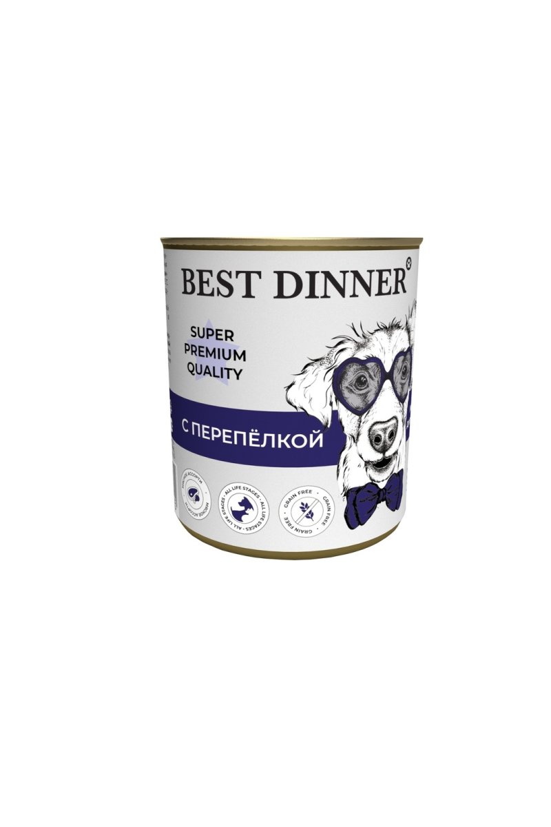 Best Dinner Best Dinner консервы для собак Super Premium 'С перепелкой' (340 г)