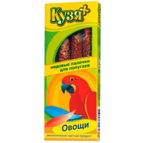 Кузя Медовые палочки для попугаев Овощи 4шт. 0,014 кг 31243