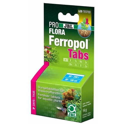 [282.2020000] JBL Ferropol Tabs - Удобрение в форме таблеток для растений в пресноводных аквариумах, 30 шт.