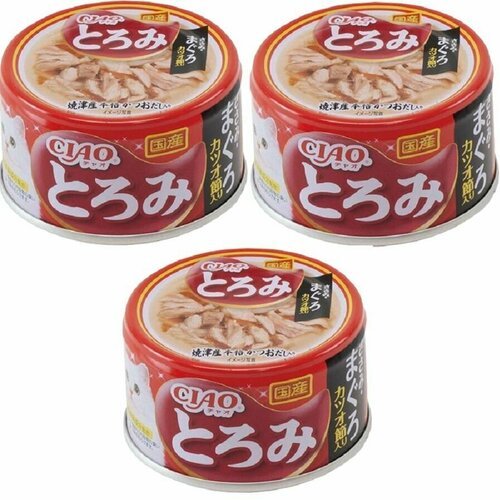 Корм для кошек влажный Japan Premium Pet Ciao Toromi Куриное филе и тунец Магуро с кацуобуси в бульоне 80г*3шт