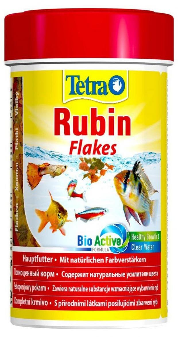 Корм для всех видов тропических рыб Tetra TetraRubin. Flakes хлопья, 250 мл