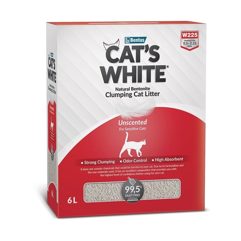 Cat's White Cat's White наполнитель комкующийся натуральный без ароматизатора для кошачьего туалета (5,1 кг)