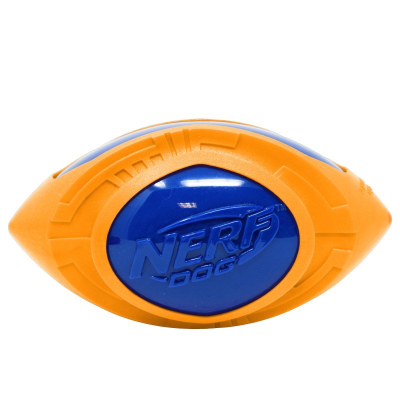 Nerf Nerf мяч для регби из термопластичной резины, 18 см (серия 'Мегатон'), (синий/оранжевый) (254 г)