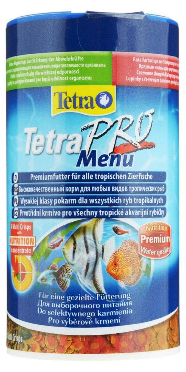 Корм для всех видов рыб Tetra TetraPro Menu 4 вида хлопьев, 250 мл
