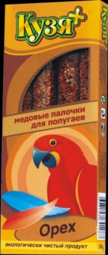 Кузя Кузя палочки для попугаев 'Орех', 4шт (14 г)