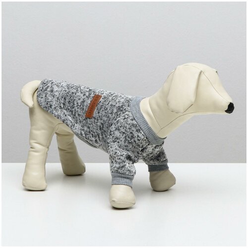 Свитер для собак, размер XL (ДС 40, ОШ 40, ОГ 50 см), серый
