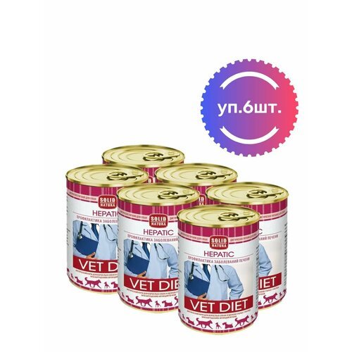Solid Natura VET Hepatic консервы диета для собак 340гр*6шт