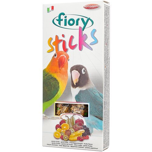 Лакомство Fiory Sticks палочки для средних попугаев, с фруктами 2х60 г