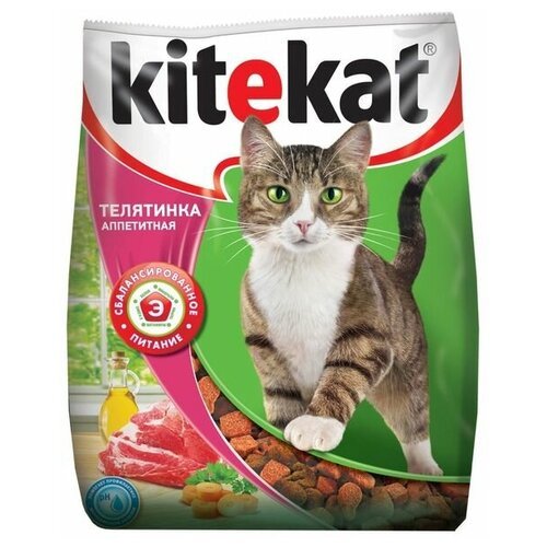 Корм сухой Kitekat телятина аппетитная, пакет, 1,9 кг