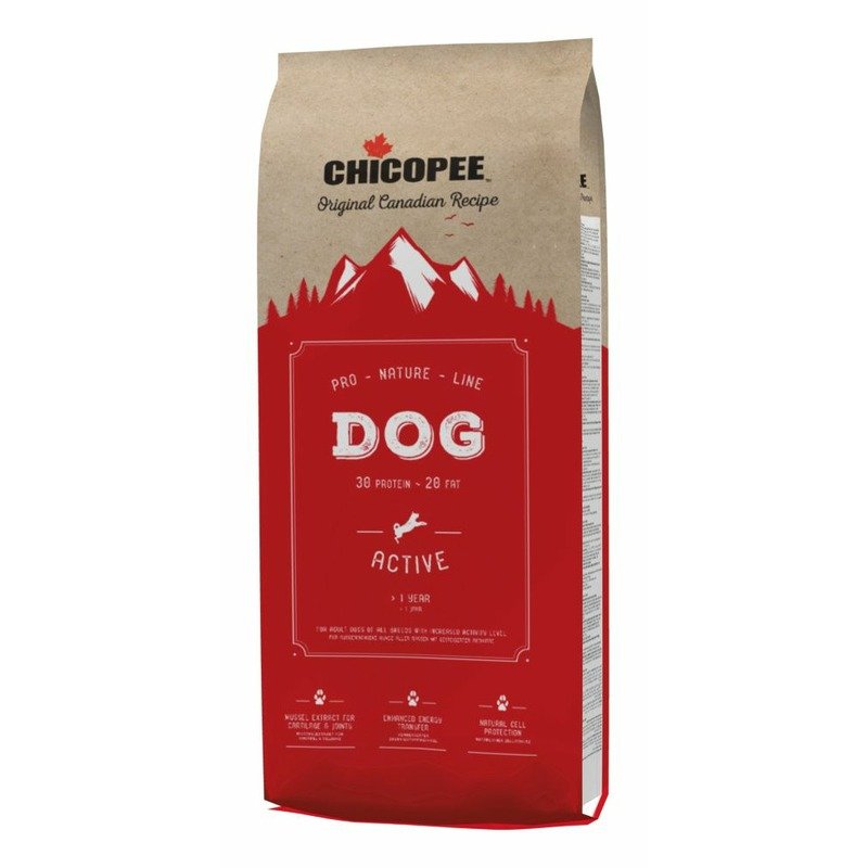CHICOPEE Chicopee Pro Nature Line Active сухой корм для взрослых повышенно активных собак всех пород - 20 кг