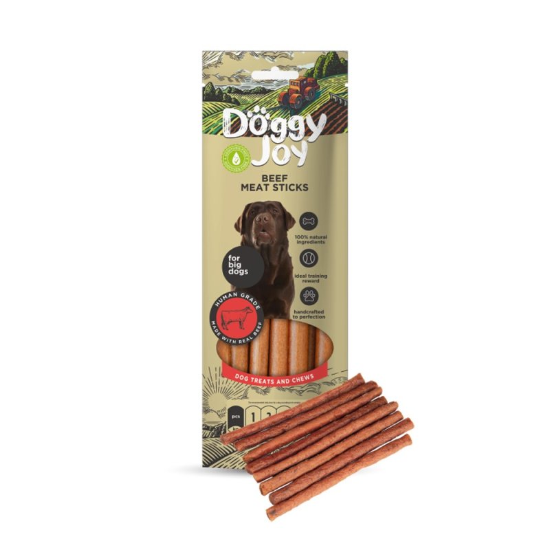 Лакомство для собак DOGGY JOY 50881 для крупных пород Mясные колбаски из говядины 45г