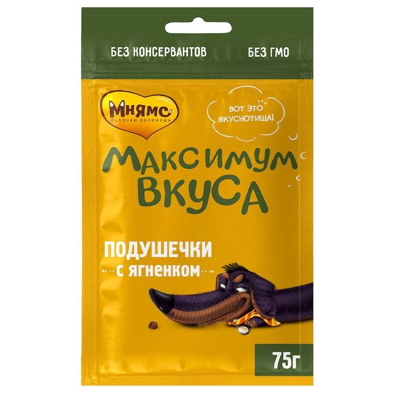 Мнямс «Максимум вкуса» лакомство для собак подушечки с ягненком - 75 г