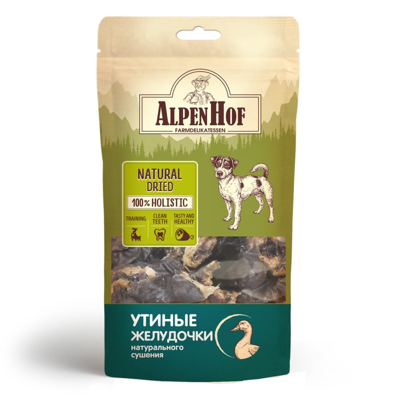 AlpenHof AlpenHof лакомство Утиные желудочки для собак (64 г)
