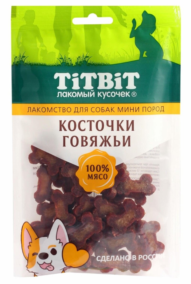 TiTBiT TiTBiT косточки говяжьи для собак мини пород (100 г)