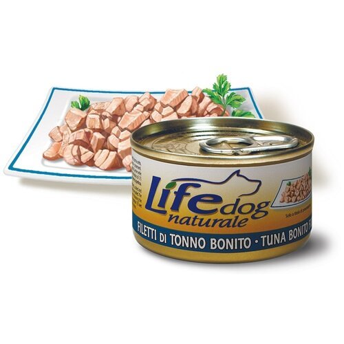 Lifedog tuna filets Деликатес для собак Филе Тунца в соусе банка 90гр 124 (18 шт)