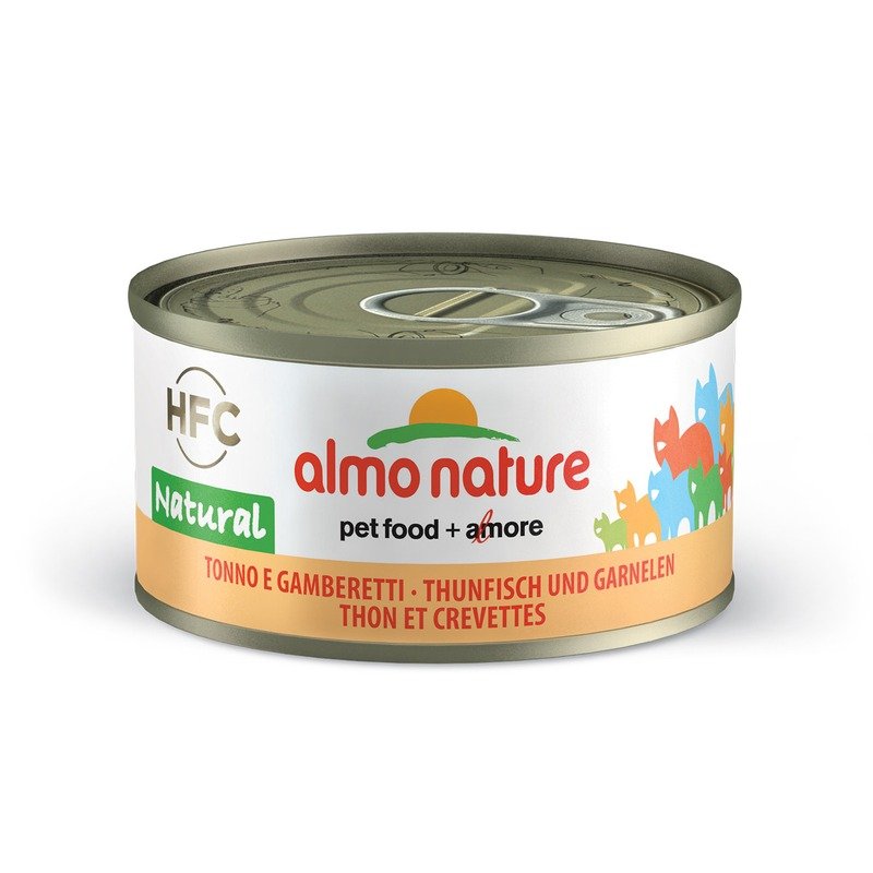 Almo Nature Legend Adult Cat Tuna & Shrimps влажный корм для кошек с ТУНЦОМ и КРЕВЕТКАМИ, кусочки в бульоне, в консервах - 70 г