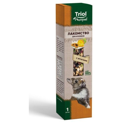 Лакомство Triol Original для кроликов с фруктами 110г, Triol (7 шт)