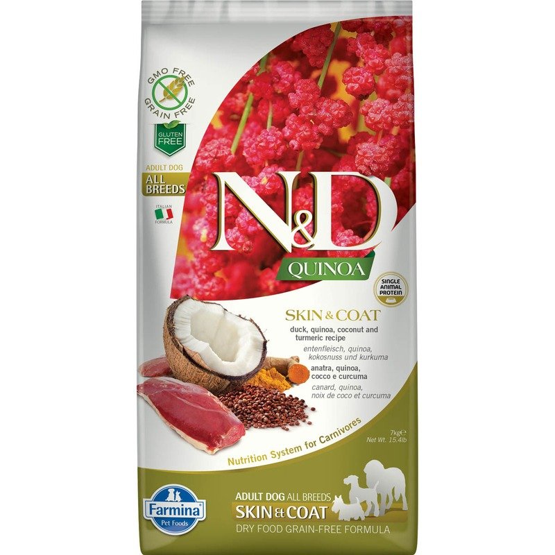 Farmina N&D Dog Grain Free quinoa skin & coat duck корм для собак здоровая кожа и шерсть с уткой и киноа