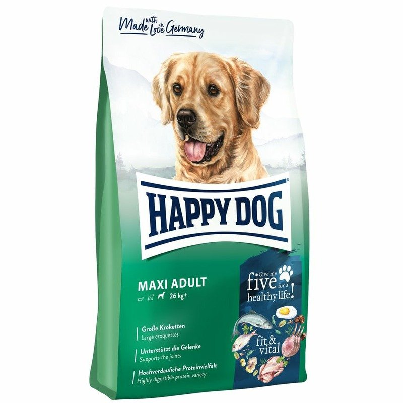 HAPPY DOG Сухой корм Happy Dog Supreme Fit & Vital макси эдалт для взрослых собак крупных пород полнорационный с птицей