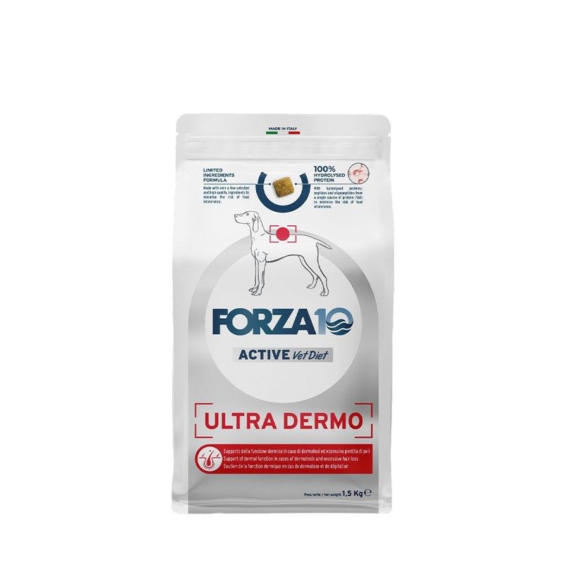 Forza10 Active Vet Diet Ultra Dermo сухой корм для собак всех пород с патологиями кожного покрова - 1,5 кг