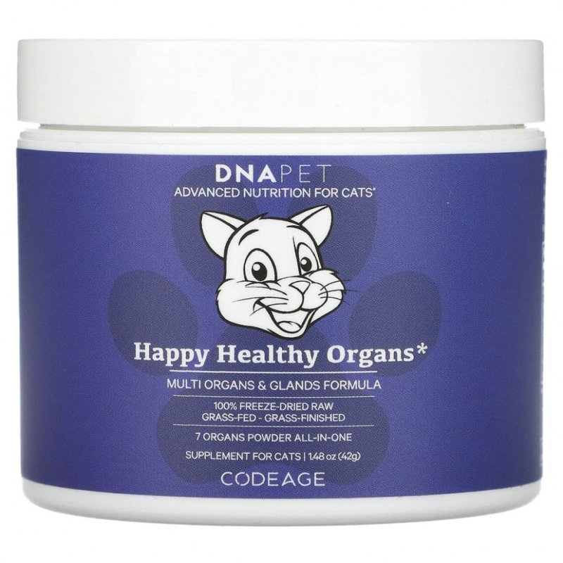 Codeage, DNA Pet, Happy Healthy Organs, для кошек, 42 г (1,48 унции)