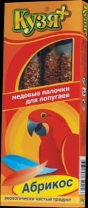 Кузя Кузя палочки для попугаев 'Абрикос', 4шт (14 г)