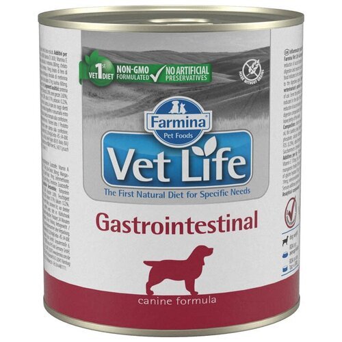 Корм Farmina Vet Life Natural Diet Gastrointestinal паштет диета для собак 0,3 кг цена за х1шт.