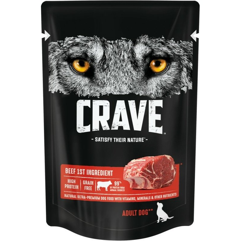 Crave Crave влажный корм в желе для взрослых собак с говядиной 85 г