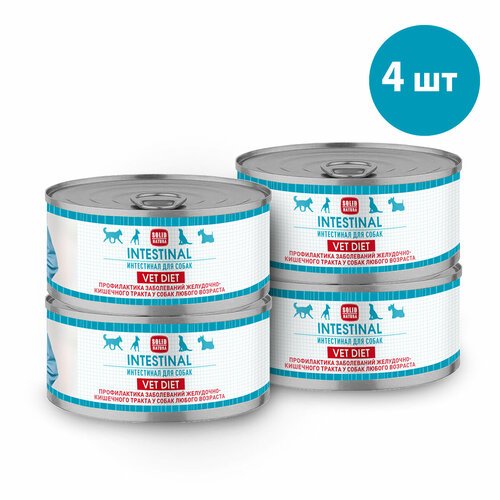 Влажный корм для собак Solid Natura VET Intestinal при проблемах с пищеварением, упаковка 4 шт х 100 г