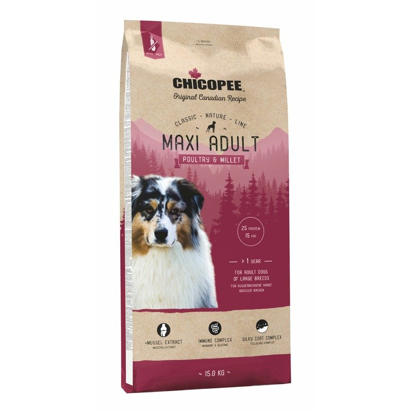 Chicopee CNL Maxi Adult Poultry & Millet корм для взрослых собак крупных пород с птицей и просом