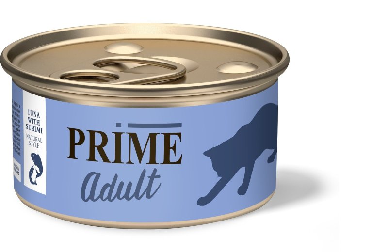 Prime Prime консервы для кошек тунец с сурими в собственном соку (70 г)