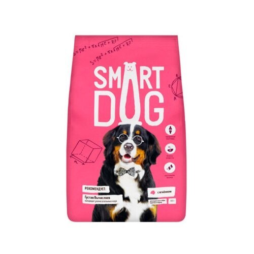 Smart Dog сухой корм Для взрослых собак крупных пород с ягненком 0,8 кг 25424 (6 шт)