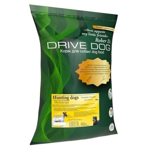 DRIVE DOG Hunting dogs корм для охотничьих собак мелких пород говядина с уткой и рисом (5 кг)