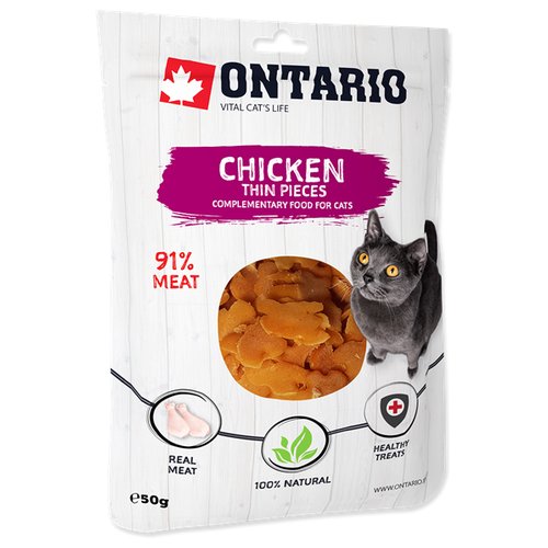 Ontario (консервы лакомства) лакомства для кошек кусочки цыпленка,тонкие 213-51322 0,05 кг 55131