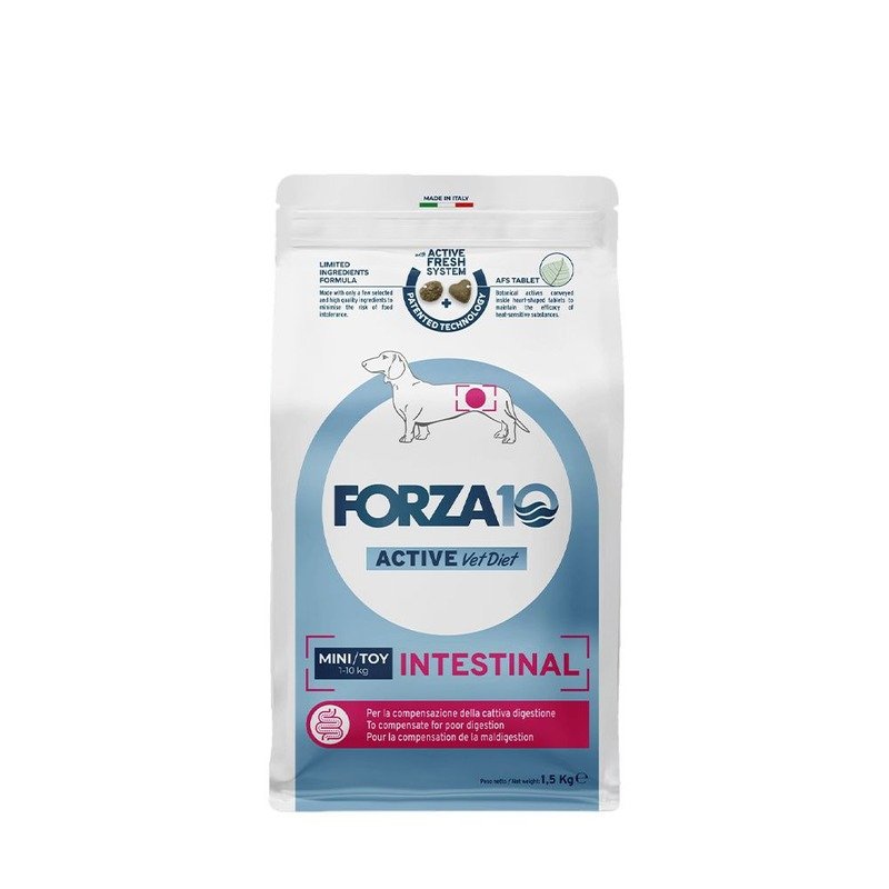 Forza10 Active VetDiet Intestinal Mini/Toy сухой корм для собак мелких пород, при проблемах с пищеварением, с рыбой - 1,5 кг